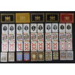 Ten packs of Worshipful Company of Makers of Playing Cards playing cards, comprising five double
