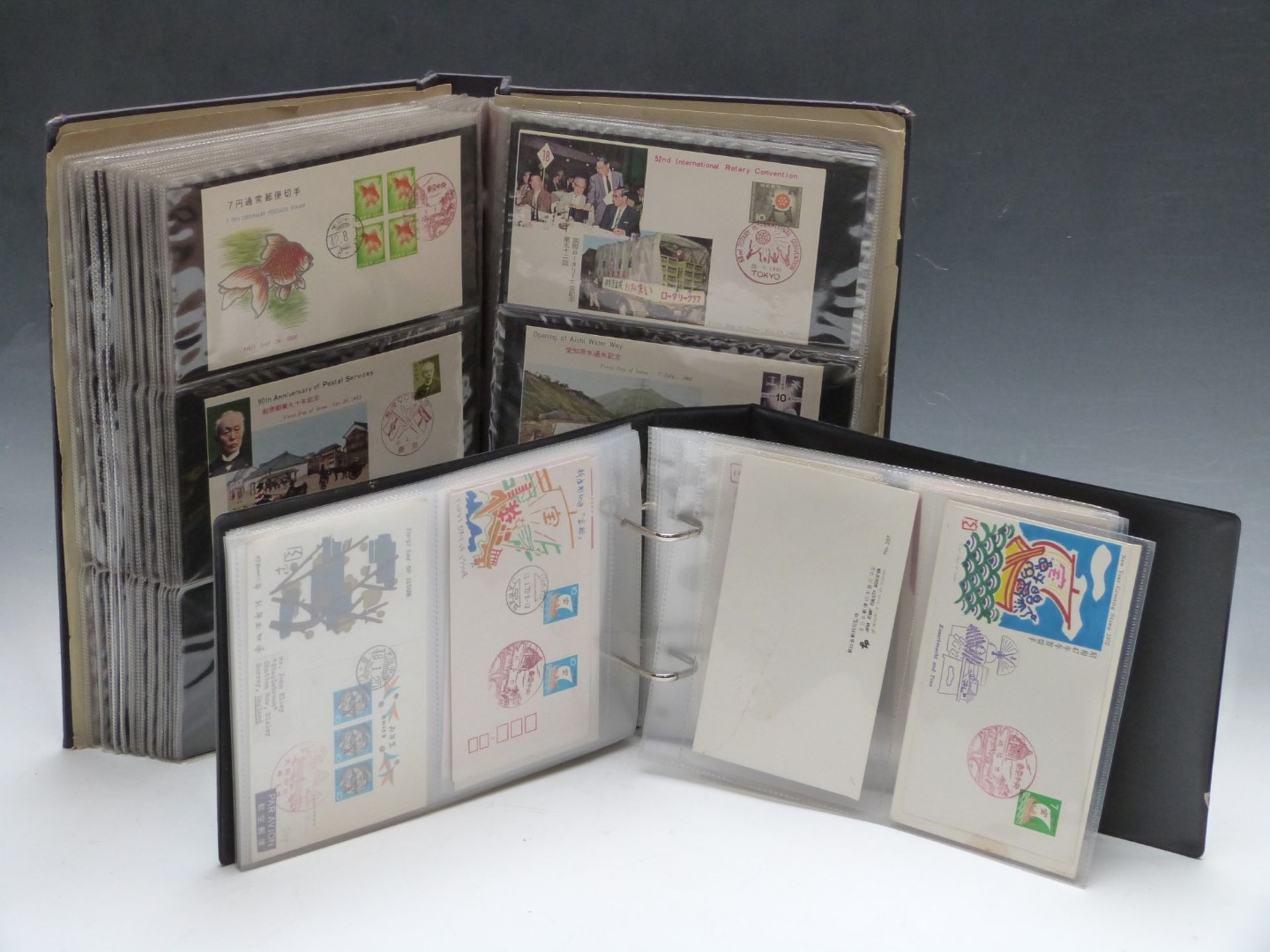 Japan first day covers in two albums 1953-1984 and 1958-1970 (including Expo)