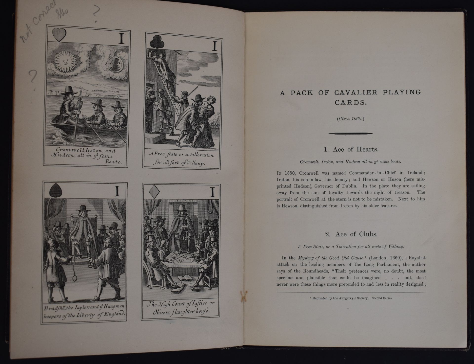 A pack of Cavalier Playing Cards (Temp. Charles II) illustrated in facsimile, by Goldsmid 1886 - Image 3 of 4