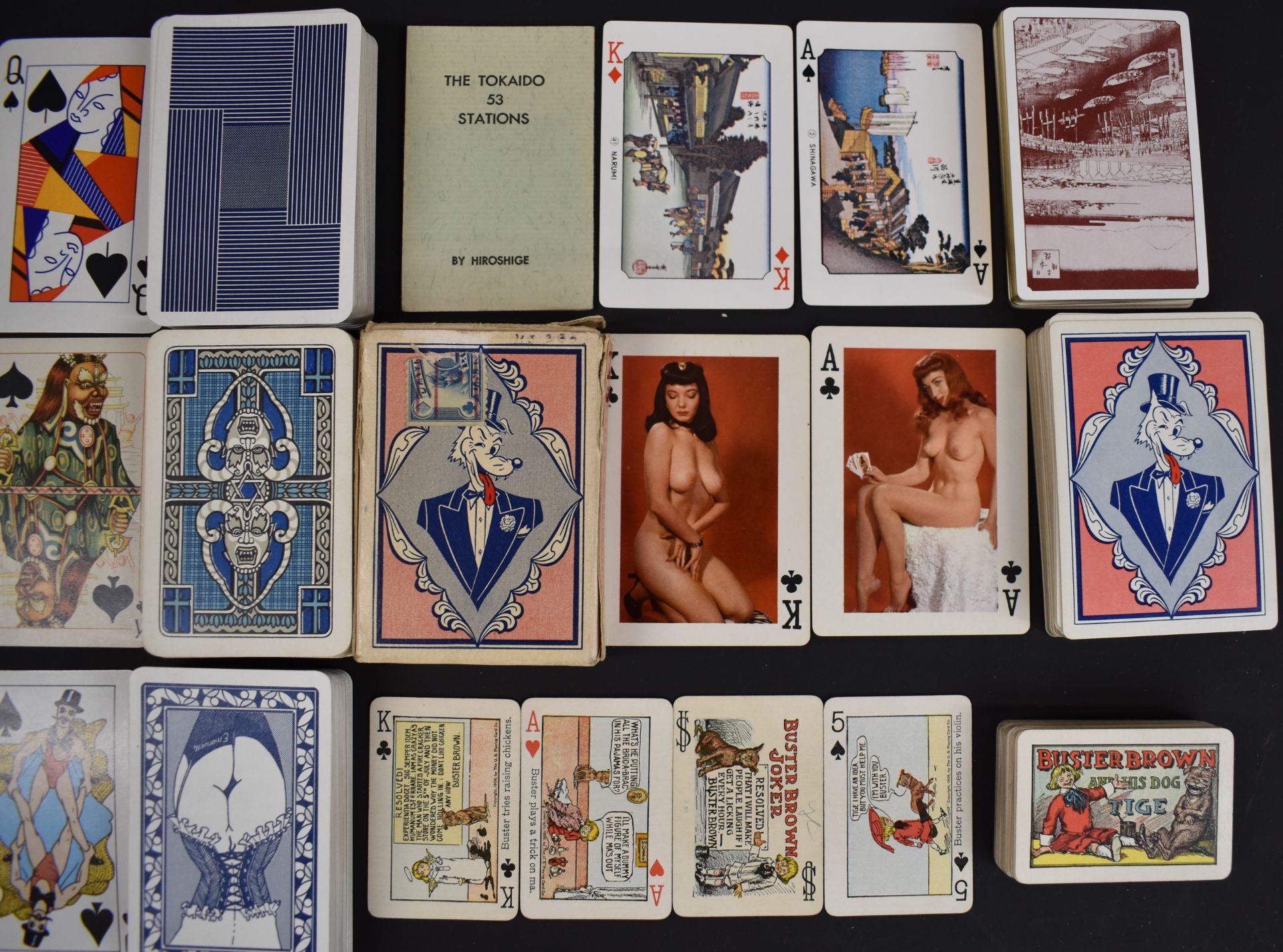 Six packs of playing cards to comprising Buster Brown and his dog Tige, Tokaido stations, Russian - Image 3 of 3