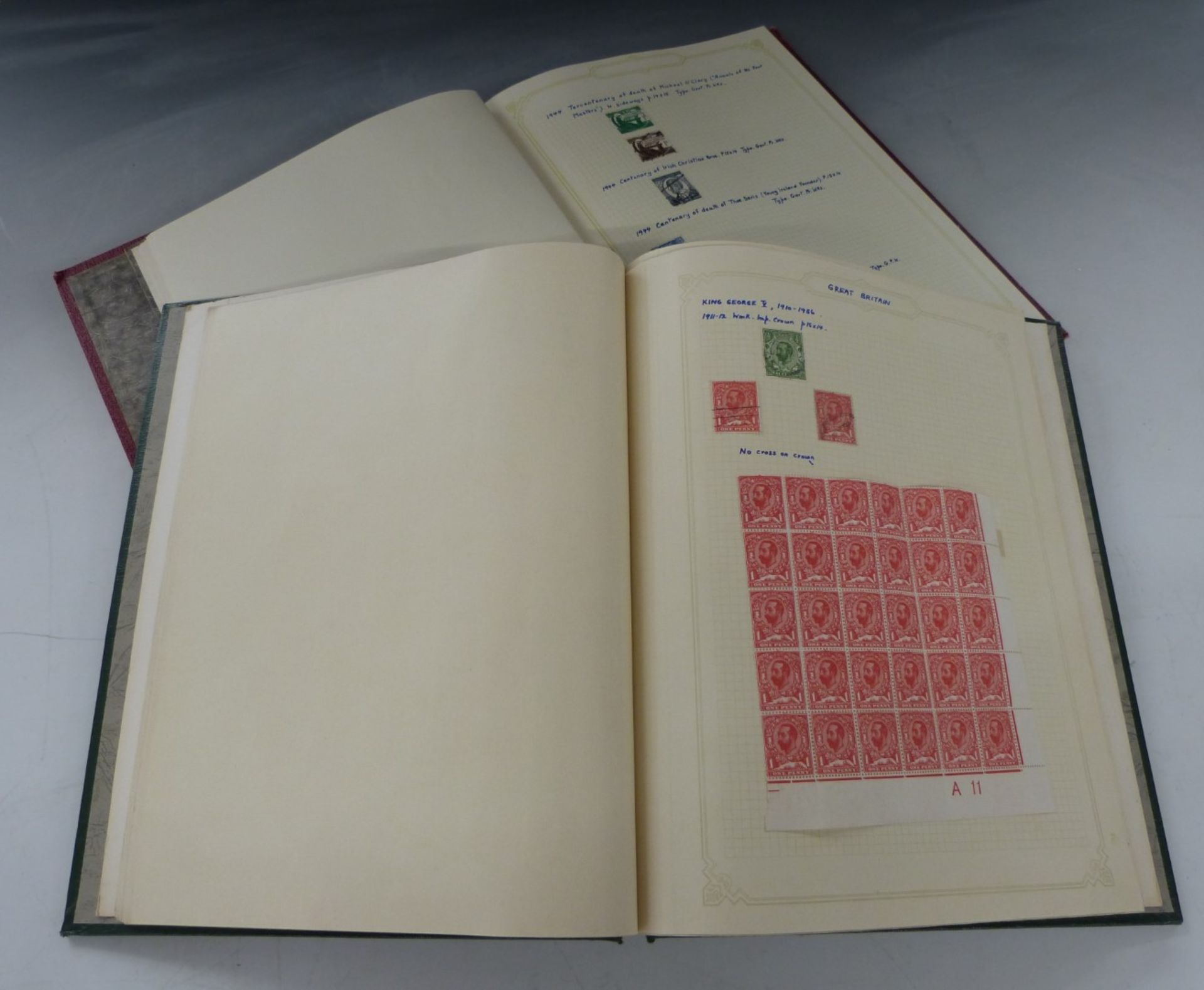 Two Simplex stamp albums of GB Channel Islands and Ireland (Eire) postage stamps, all reigns