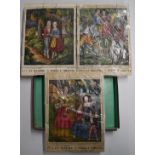 Paul Et Virginie (Paul & Virginia) group of three coloured Victorian jigsaw puzzles from the novel