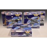 Five Corgi The Aviation Archive 1:72 scale limited edition diecast model aeroplanes Supermarine