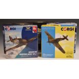 Five Corgi and The Corgi Aviation Archive 1:72 scale diecast model aeroplanes Hawker Hurricane Mk.