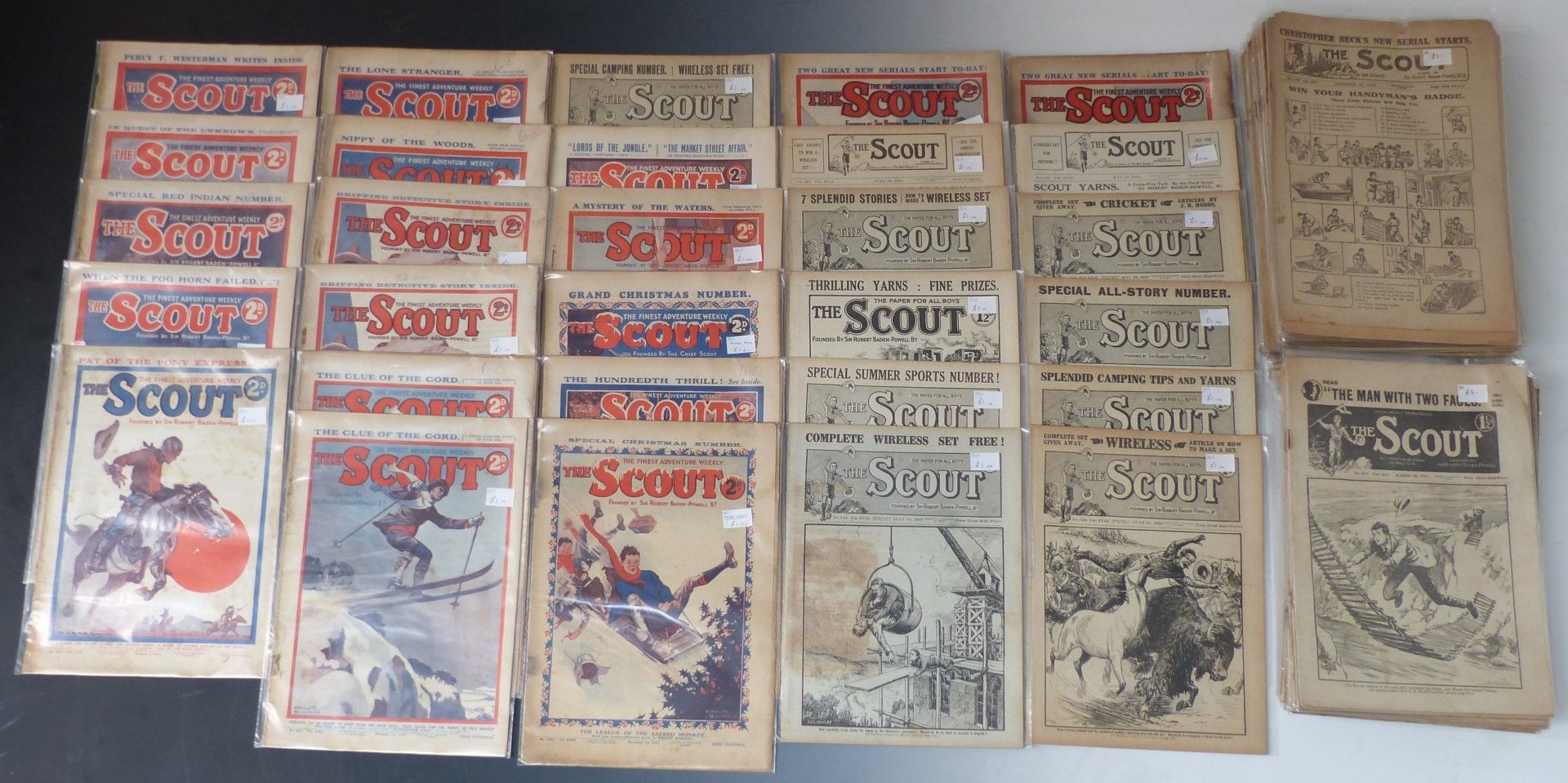 One-hundred-and-forty-six The Scout magazines dating from 1919-1922.