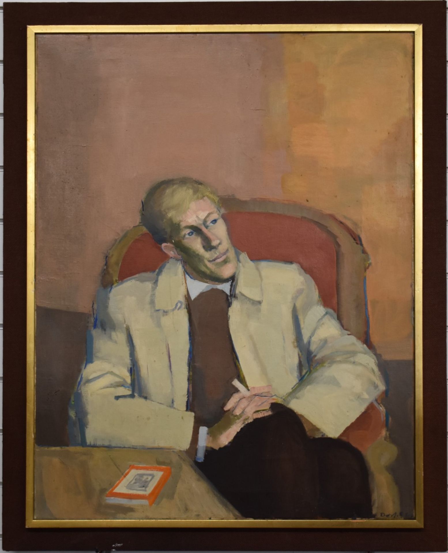 Barbara Dorf (1933-2016) oil on canvas portrait of Nicholas Pennel (actor of Forsyte Saga / Doctor - Image 2 of 4