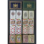 Four packs of Worshipful Company of Makers of Playing Cards playing cards, comprising two double