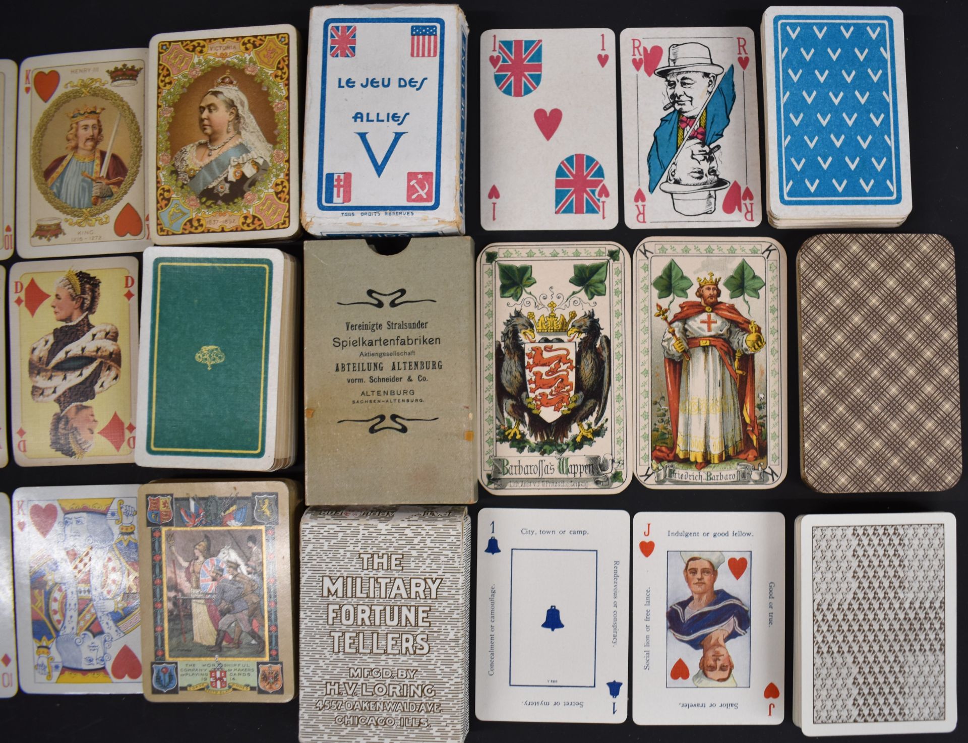 Six packs of WW1 and other commemorative packs of playing cards to include, Loring military - Image 3 of 3