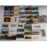 Over 100 postcards relating to trains, railways and bridges