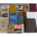 Motoring ephemera to include 1930's BSA Scout brochure, Ford Anglia and Landrover series 2