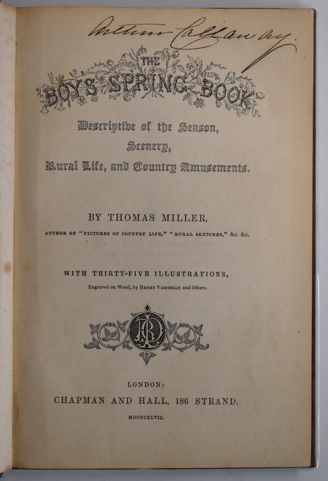 [Colour Printing] Thomas Miller The Boy's Book of Spring; Summer; Autumn and Winter published - Bild 2 aus 2