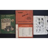 Field Marshall Series 2 diesel tractor spare parts manual, Fowler VFA crawler instruction book and