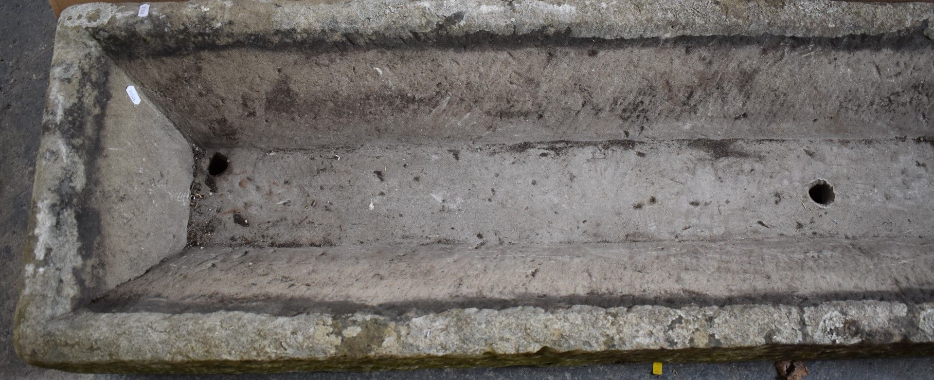 A natural stone trough, W214 x D44 x H20cm - Bild 2 aus 3