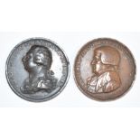 George III, Saved From Assassination bronze commemorative medal / coin (15/05/1820) and John, Earl