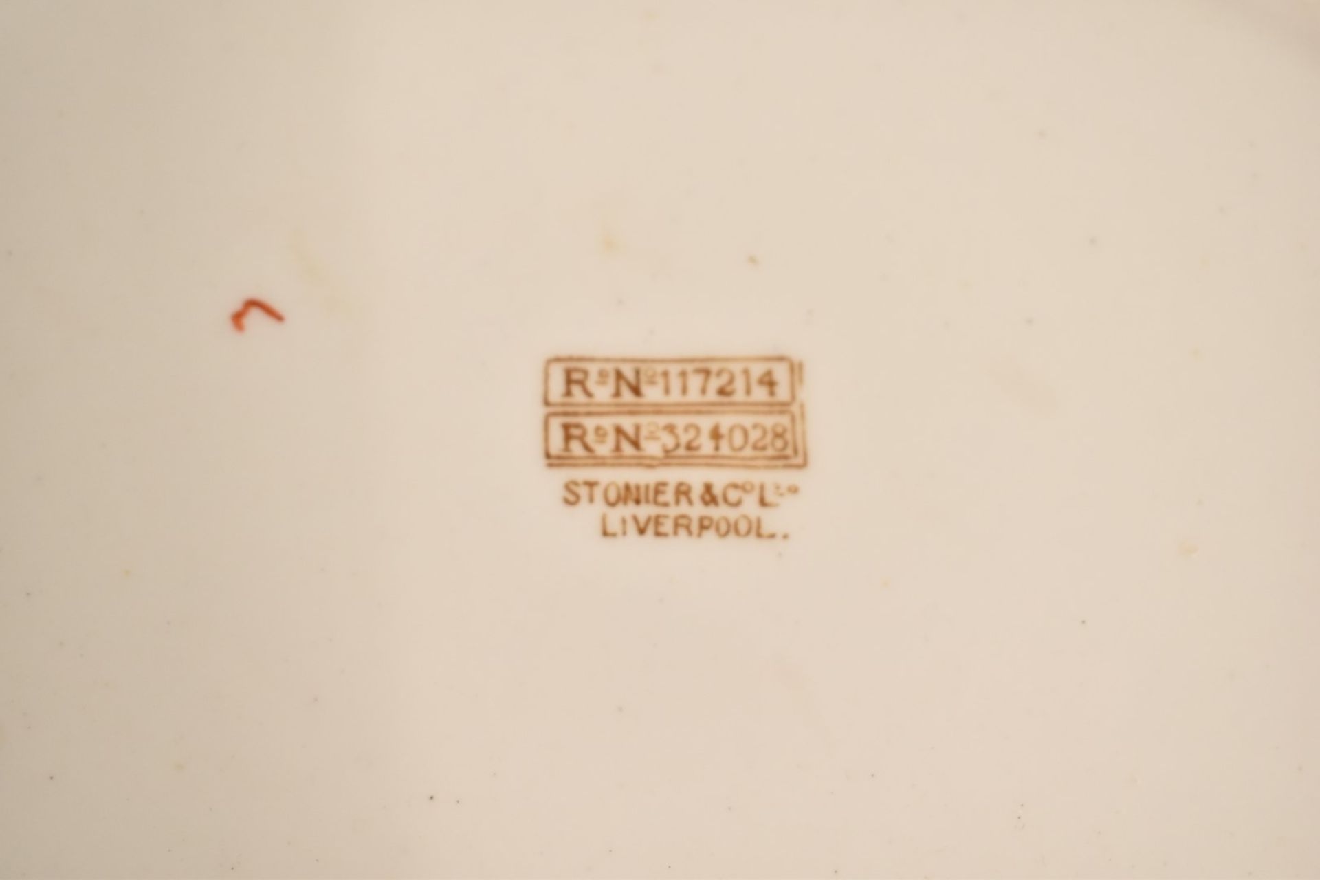 Red Star Line oval bowl with Stonier & Co. Ltd Liverpool to base, White Star Line transfer visible - Image 5 of 5