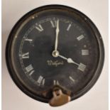North & Sons of Watford, London vintage car dashboard clock with white hands and Roman numerals to