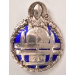 Glasgow Corporation hallmarked silver 20 year service badge