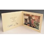 Queen Elizabeth and HRH Prince Philip signed portrait photograph Christmas card, in monogrammed