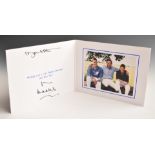 HRH Prince Charles, William and Harry signed photographic Christmas card, 15 x 20cm
