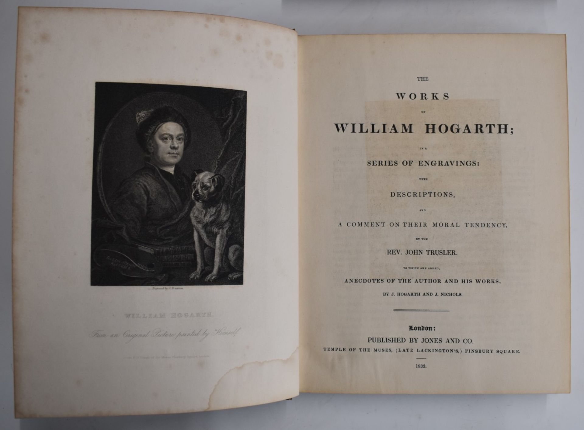 The Works of William Hogarth; in A Series of Engravings with Descriptions, and a Comment on Their - Image 2 of 2