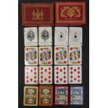 Four packs of Worshipful Company of Makers of Playing Cards playing cards, comprising 1906 Royal