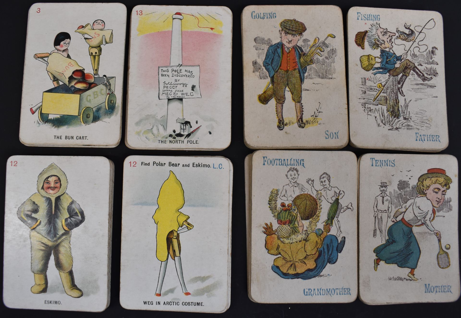 De La Rue Golly card game together with an Old Maid Happy Families sports playing card game - Image 2 of 2