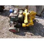 Lister A1 Diesel stationary engine with attached heavy duty water pump