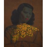 Tretchikoff retro / mid century kitsch print China Girl, 60 x 50cm, in wooden frame