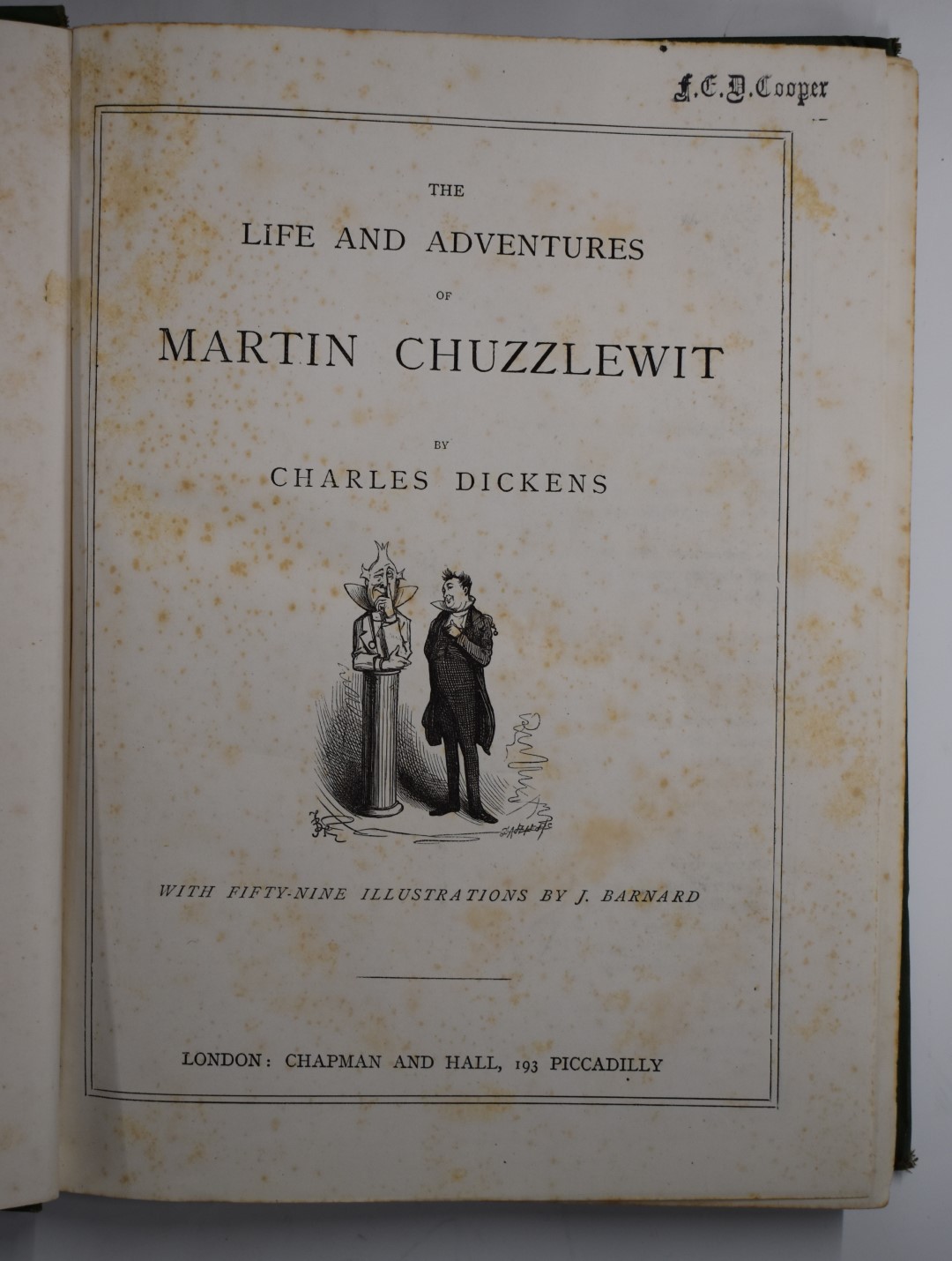 [Bindings] Charles Dickens Oliver Twist, Martin Chuzzlewit and Pickwick Papers (c.1880s) - Bild 2 aus 3