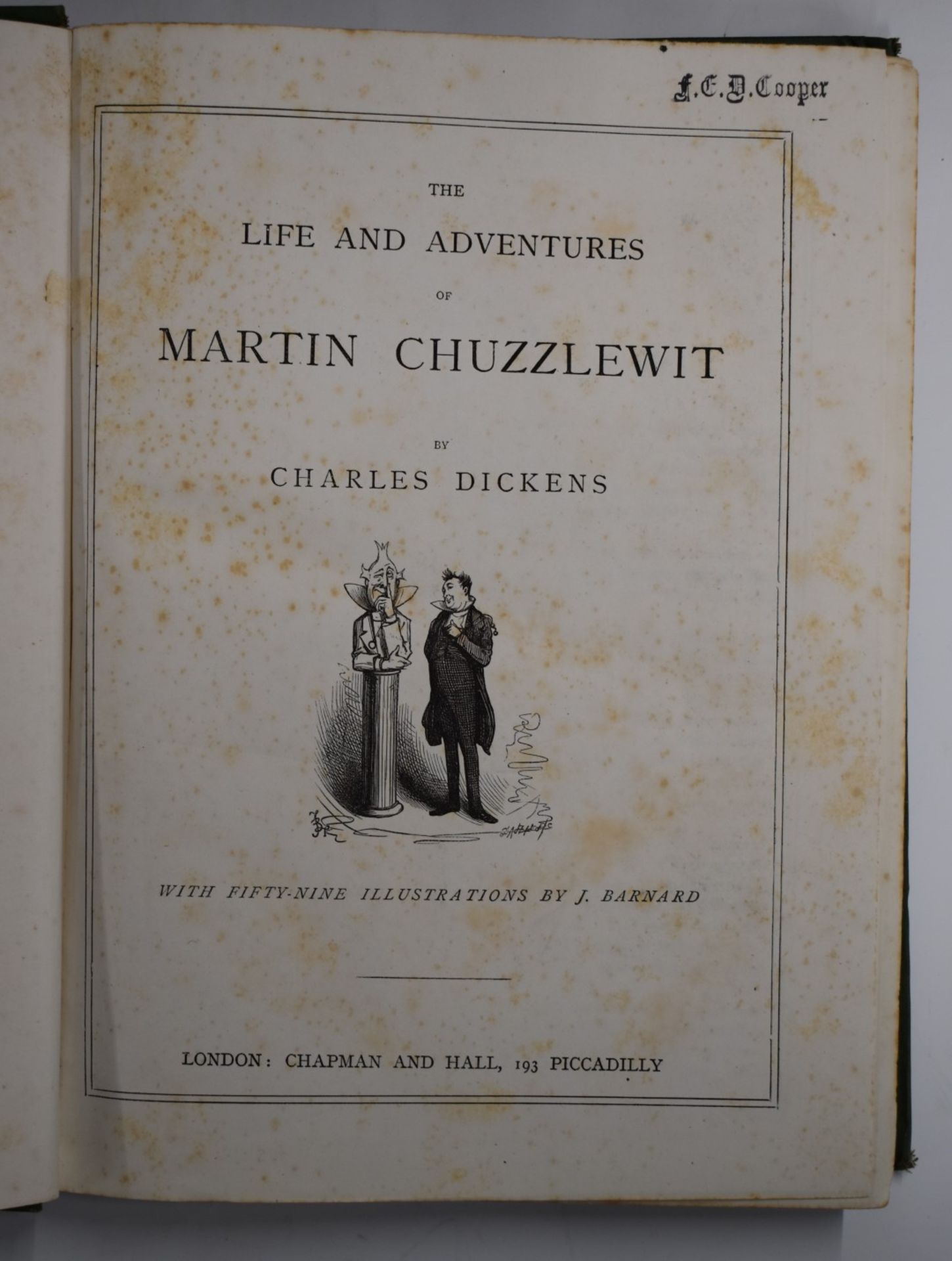 [Bindings] Charles Dickens Oliver Twist, Martin Chuzzlewit and Pickwick Papers (c.1880s) - Image 2 of 3