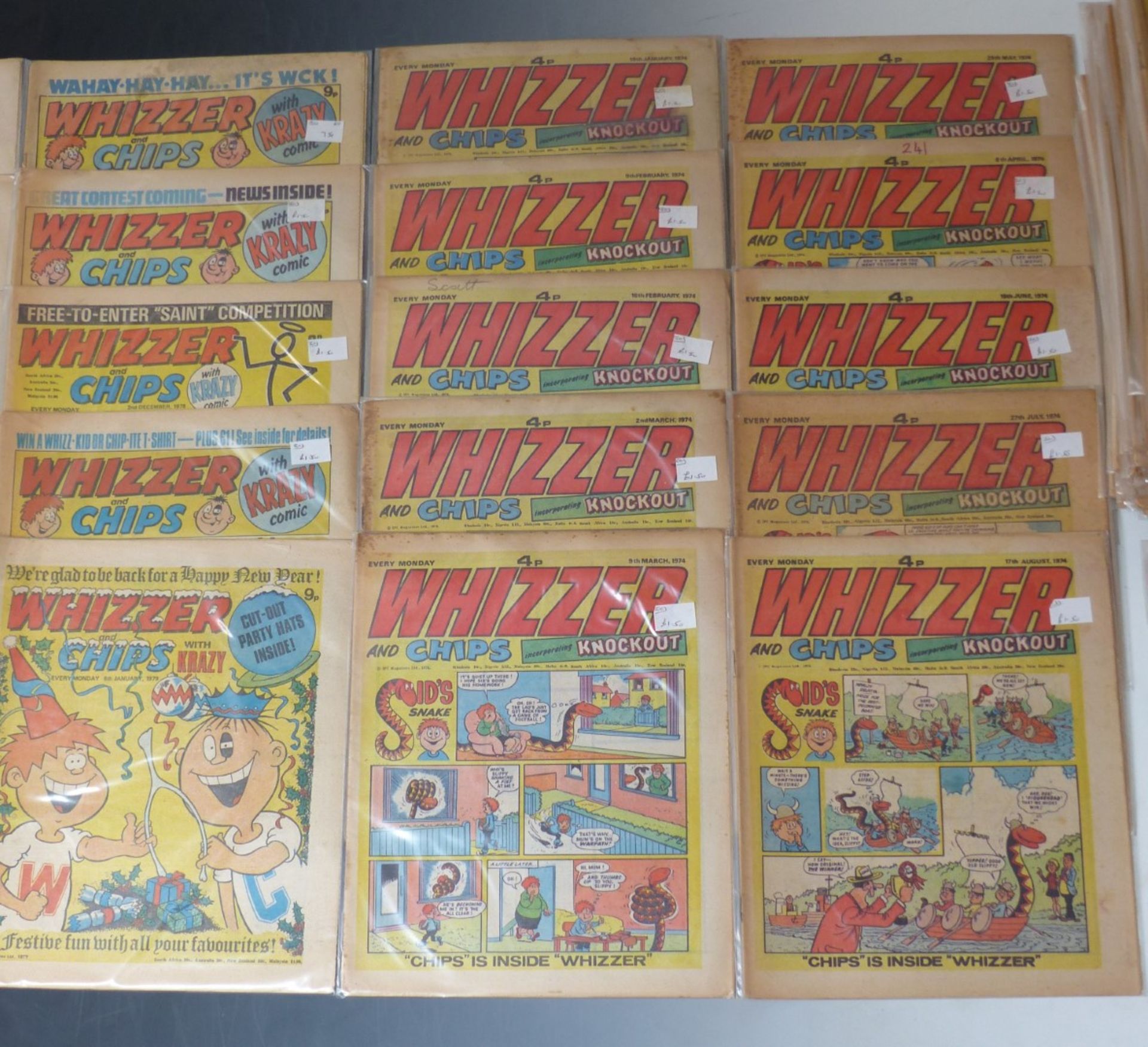 One-hundred-and-eighty-four Whizzer and Chips comics dating from 1974-1981. - Image 4 of 5