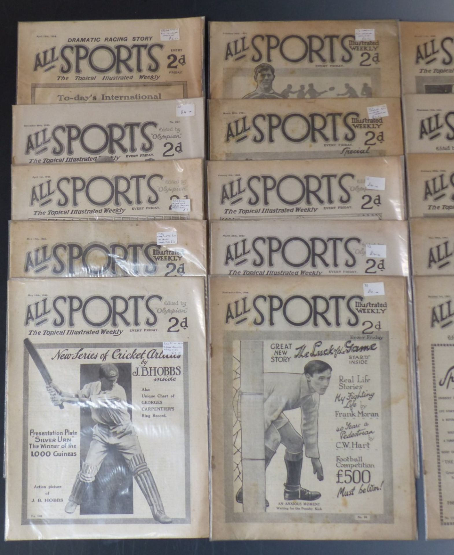 Twenty-one All Sports magazines dating from 1921-1924, some with free gifts. - Image 2 of 3