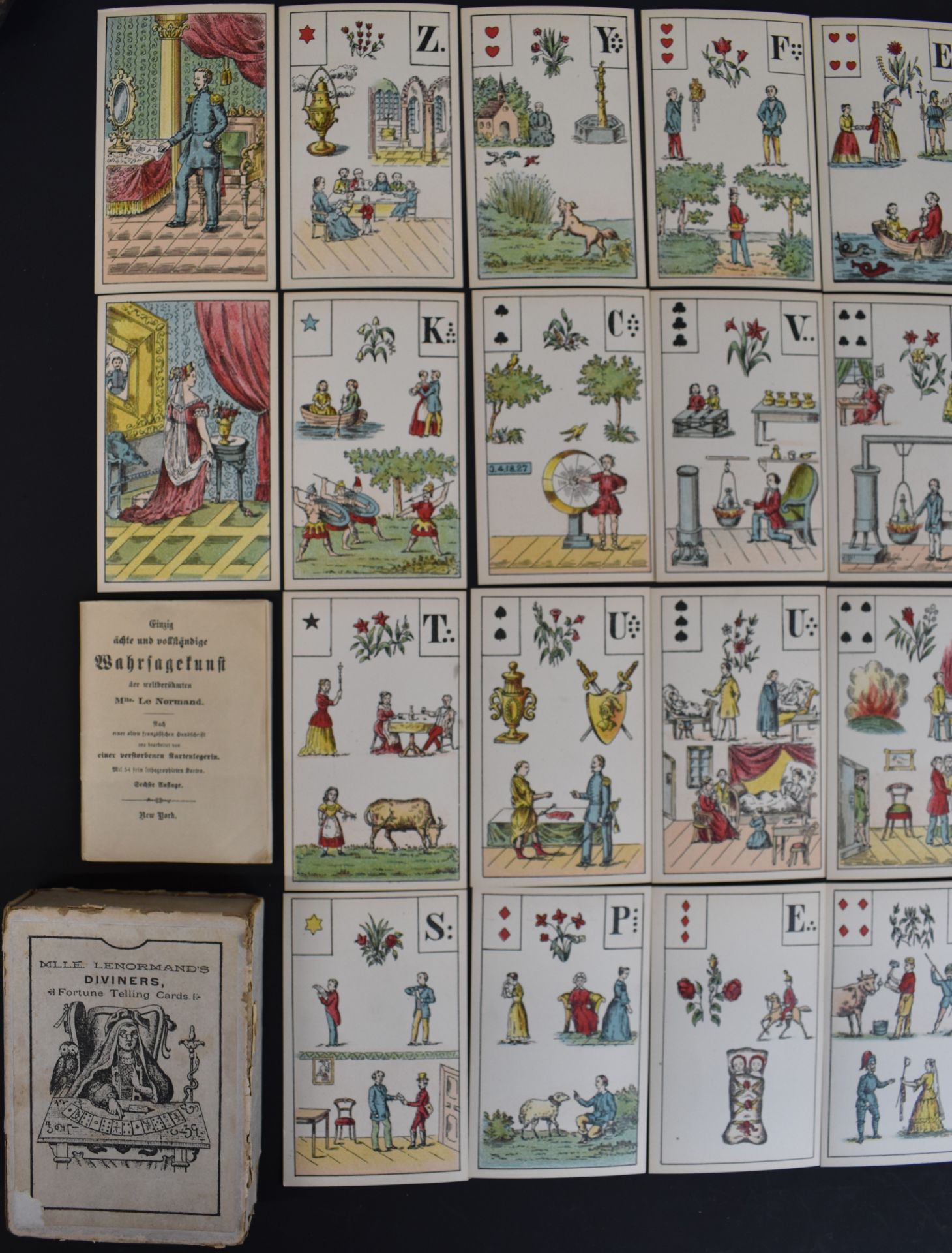 Mlle Le Normand's Diviners fortune telling playing cards (54 cards) with instructions and slip case - Image 5 of 5
