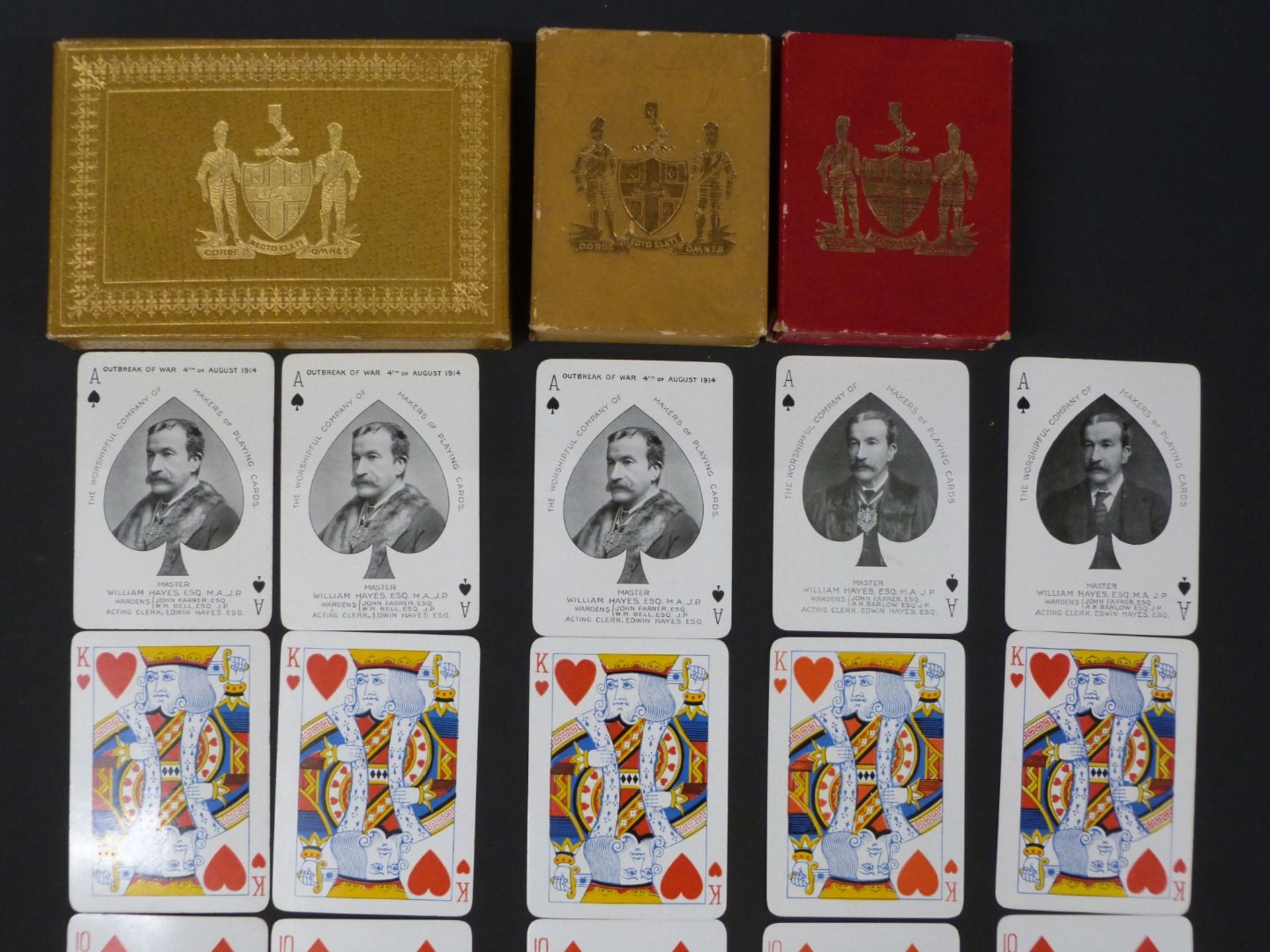 Five packs of Worshipful Company of Makers of Playing Cards playing cards of WW1 interest comprising - Image 2 of 3