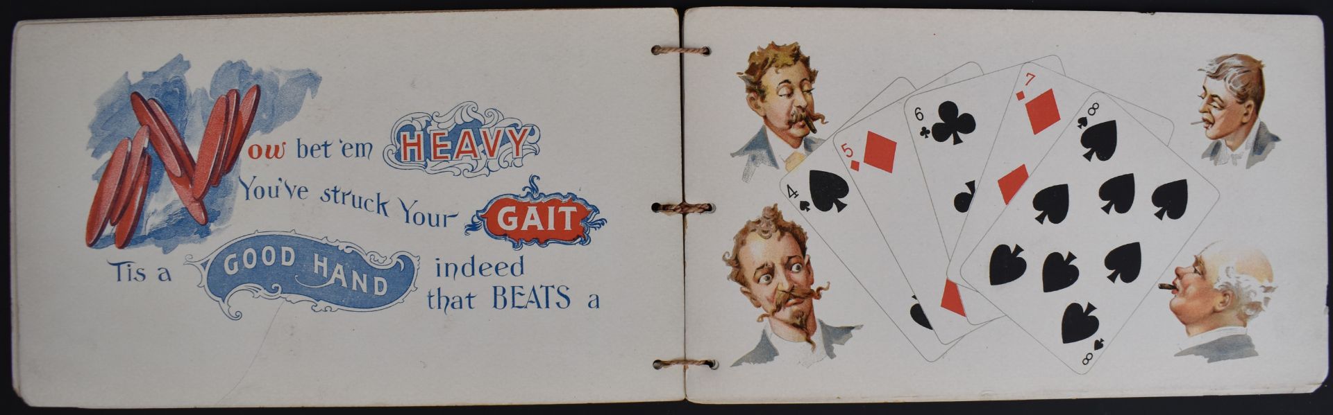 It's All In The Draw, playing card advertising booklet dated 1895 lower left of front cover and with - Image 4 of 5