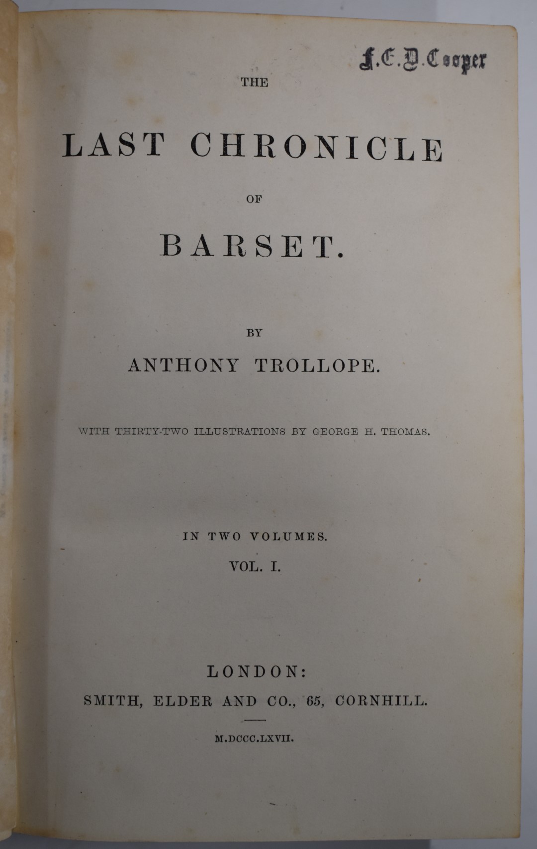 Anthony Trollope The Last Chronicle of Barset with 32 Illustrations by George H. Thomas, published - Bild 2 aus 3