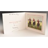 HRH Prince Charles, William and Harry signed photographic Christmas card, 15 x 20cm