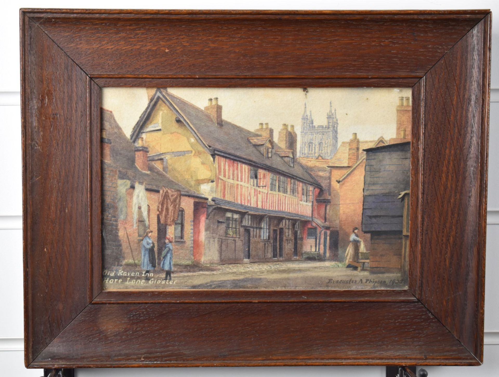 Evacustes A Phipson (1854-1931) early 20thC pair of watercolours of Gloucester, each signed, dated - Image 8 of 11