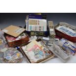 A large collection of stamps including all world presentation packs, mint and unused, first day