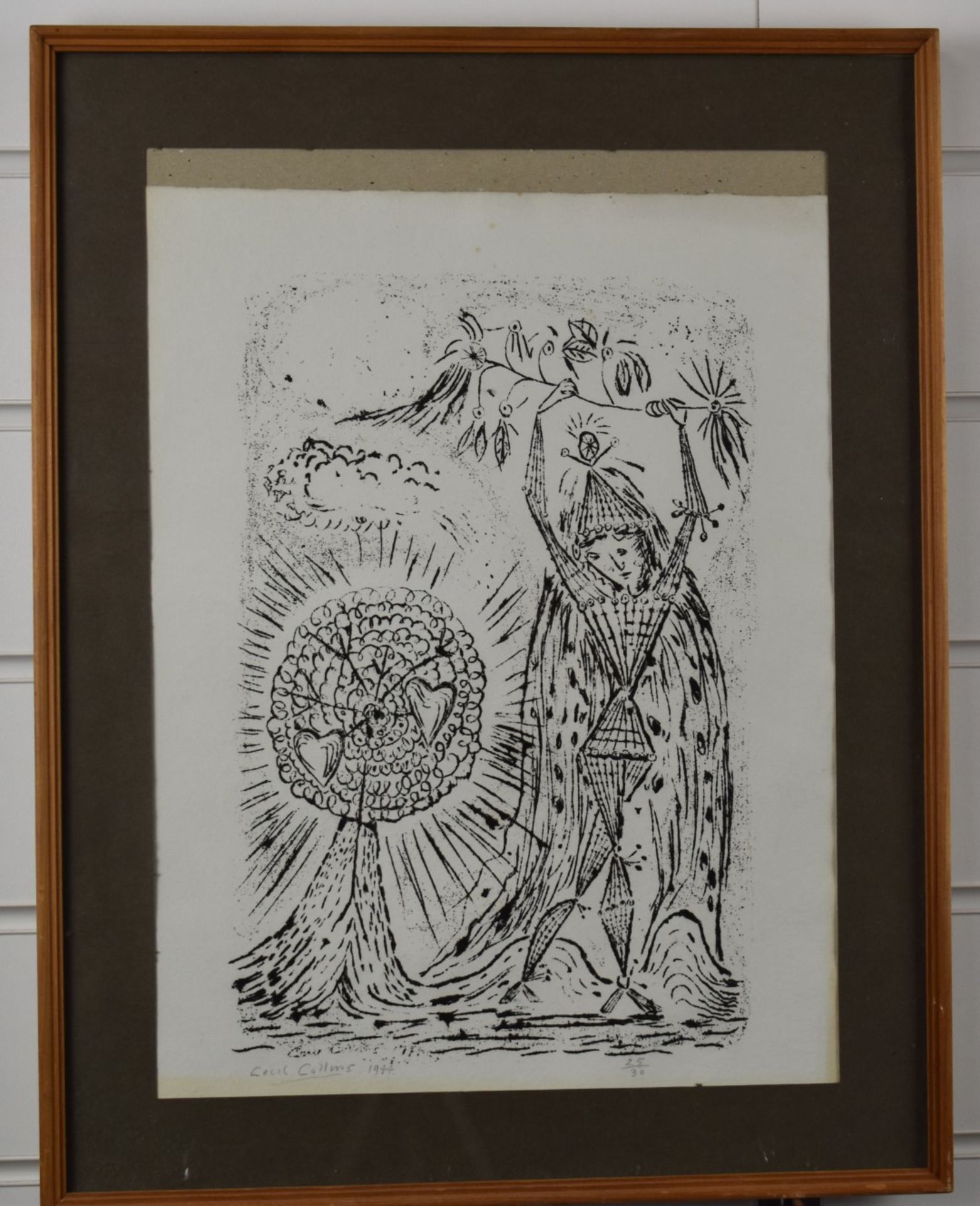 Cecil Collins RA (1908-1989) limited edition (25/30) etching of a dancing figure, signed and dated - Image 3 of 4