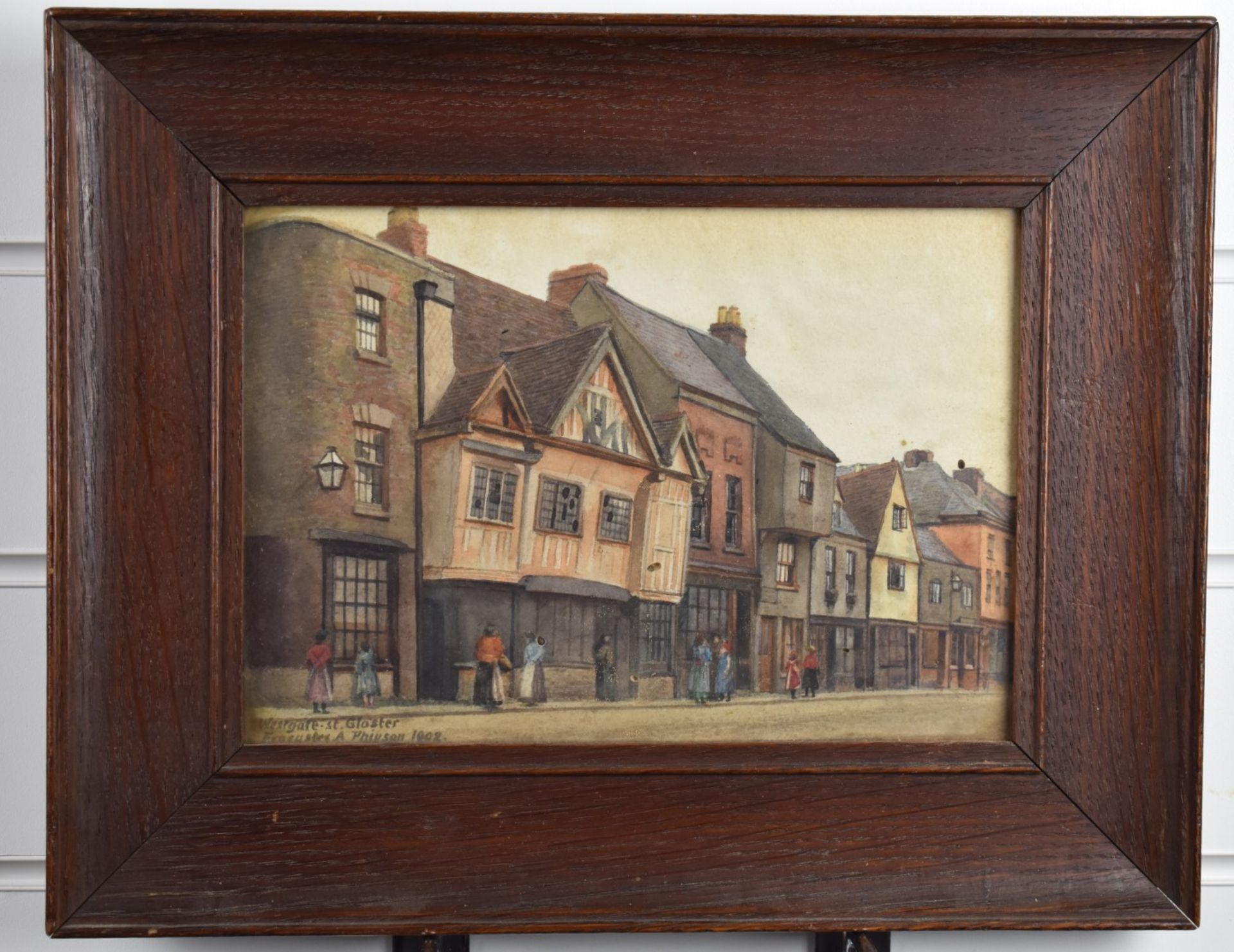 Evacustes A Phipson (1854-1931) early 20thC pair of watercolours of Gloucester, each signed, dated - Image 7 of 11