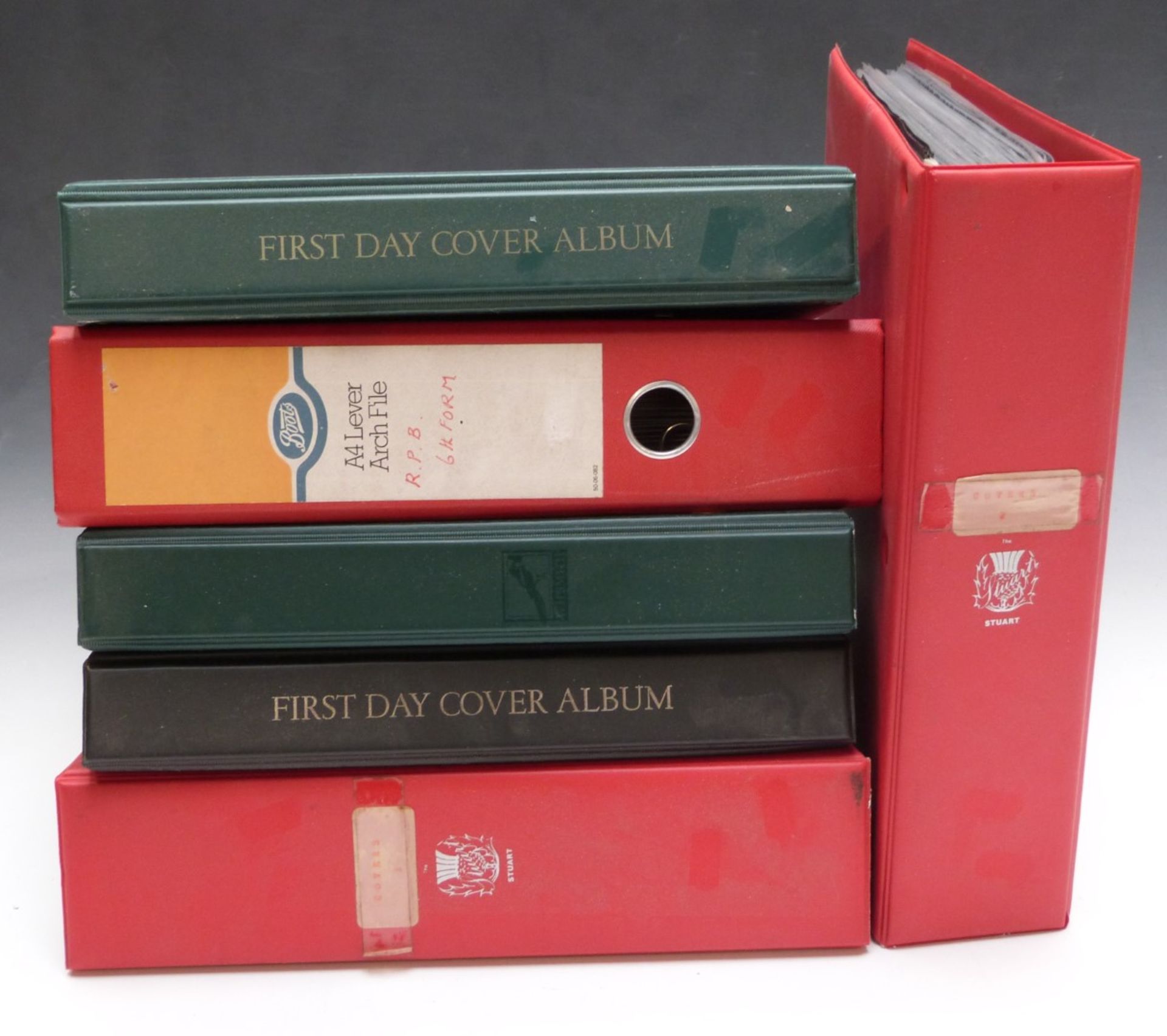 Six first day 'cover' stamp albums / lever arch files containing covers and definitives from 1948 to - Image 2 of 2