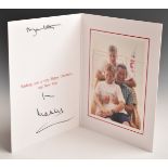 HRH Prince Charles, William and Harry signed photographic Christmas card, 15 x 20cm