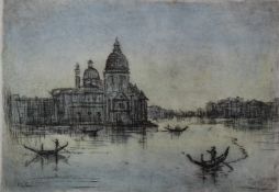 Blacker signed limited edition (28/275) print of Venice, 20 x 28.5cm, in painted frame