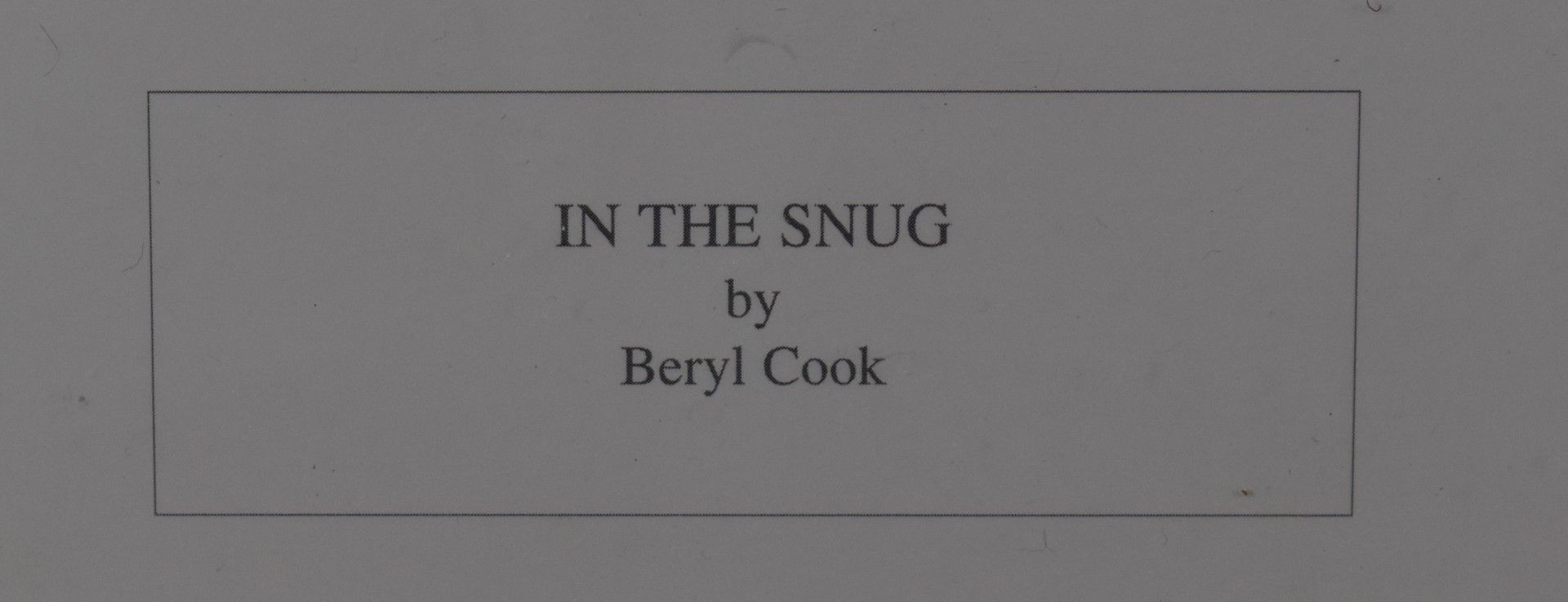 Beryl Cook signed print In The Snug, with gallery blind stamp lower left, 68 x 48cm, in modern - Image 5 of 7