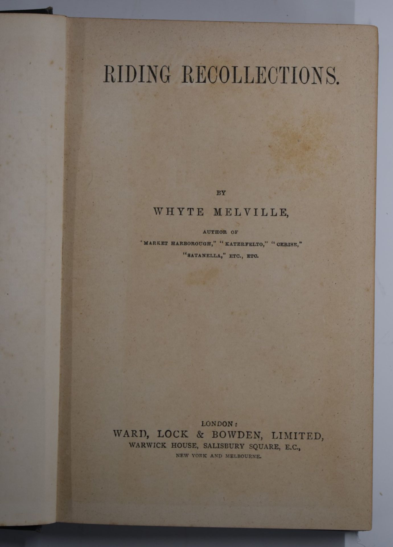 [Horses/Hunting] Rural Rides by William Cobbett 1853, Squire Osbaldeston 1926 Illustrated, Riding - Image 3 of 3