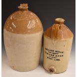 Stoneware flagons / cider jars for Alexander Bryce and Co, Glasgow, and William Mells Ginger Beer,