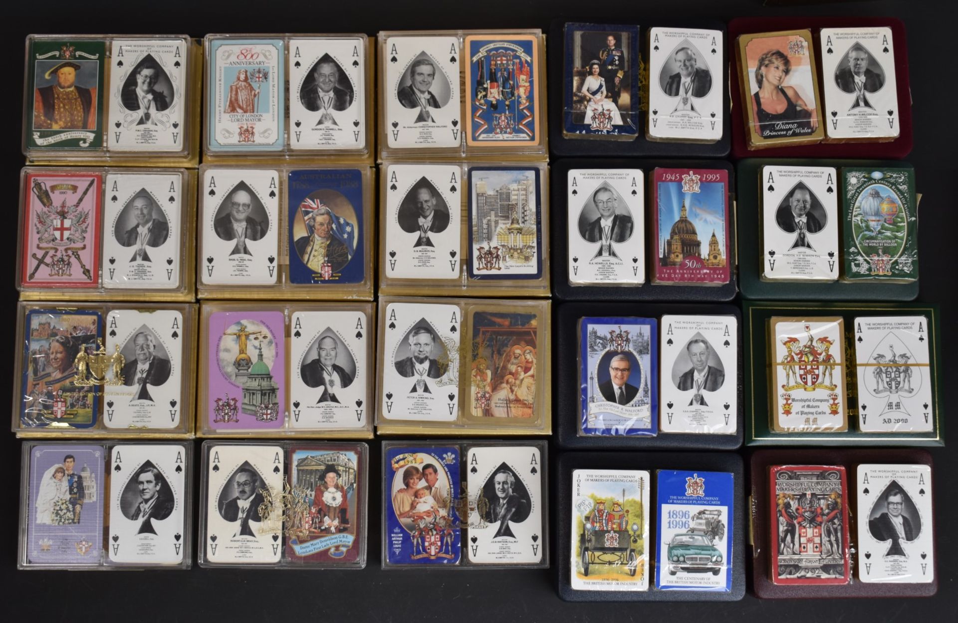 Forty packs of Worshipful Company of Makers of Playing Cards playing cards, comprising twenty double