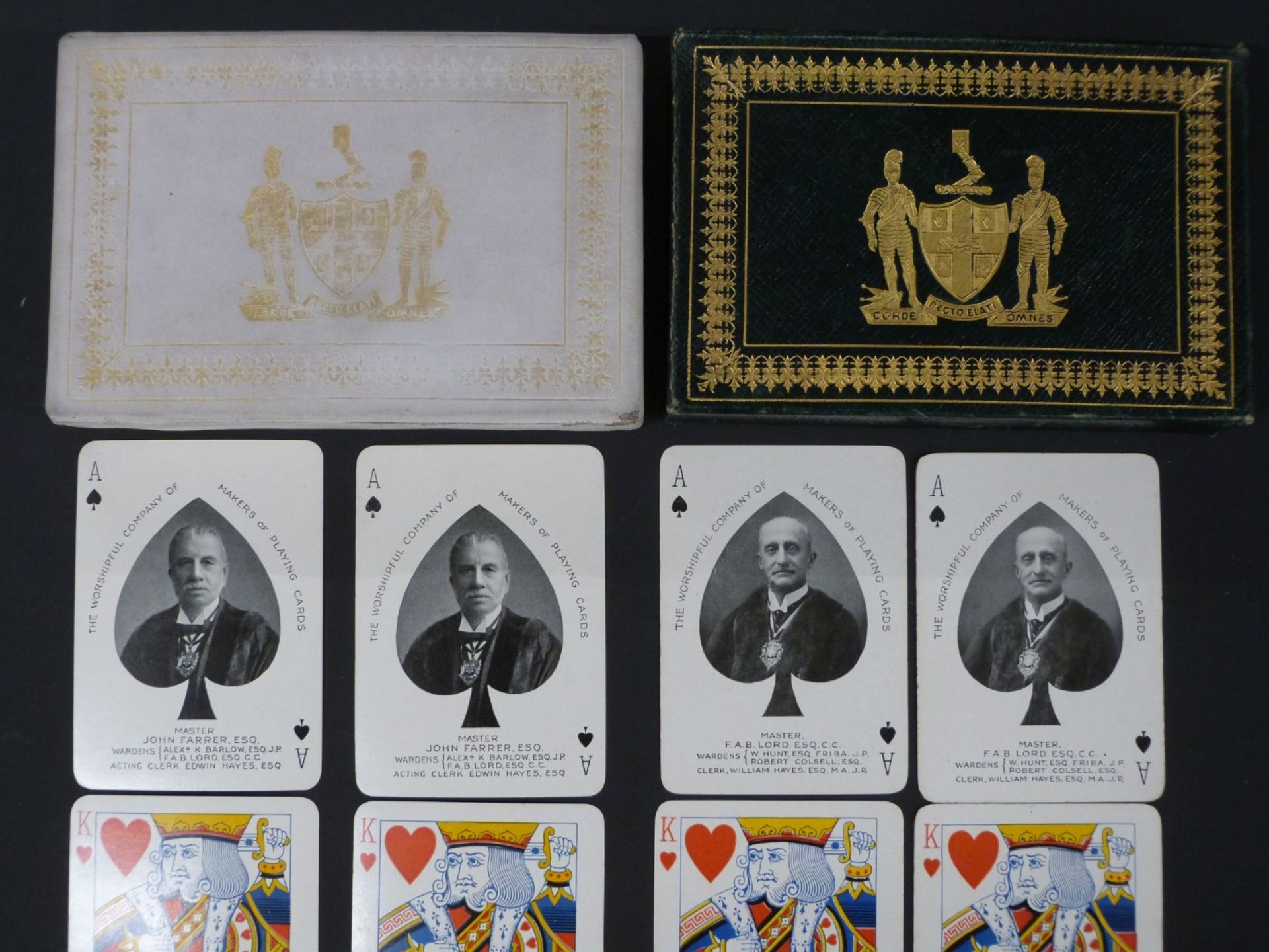 Two double packs of Worshipful Company of Makers of Playing Cards WW1 interest playing cards, - Image 2 of 4