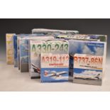 Fourteen Dragon Wings 1:400 scale diecast model aircraft, various carrier liveries including 55408